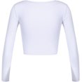 thumbnail image 3 of GHSDFBB Women's Basic Round Neck Long Sleeve Crop Top, 3 of 7