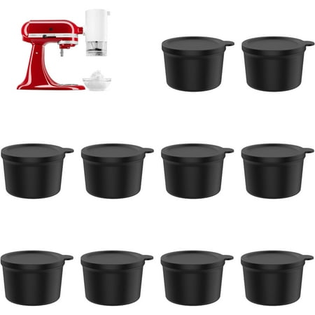 Replacement Plastic Ice Mold and Lid Compatible with Kitchenaid Ice Shaver Attachment (10 Pack)