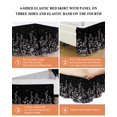 thumbnail image 6 of Black Botanical Wrap Around Bed Skirts for King Bed 18" Drop, Bed Skirt with Adjustable Elastic Belt Dust Ruffle Bed Valance for Bedroom Hotel Luxury Dragonfly Flower Leaf Retro Style Bed Frame Cover, 6 of 7