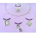 thumbnail image 2 of Book Club Wine Charms: Bookworm Themed Wine Charms. Perfect Gift for Book Lovers and Avid Readers. I Love to Read. Set of 4, 2 of 2
