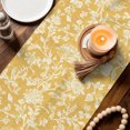 thumbnail image 3 of Table Runners 90 Inches Long Dress Scarves, Botanical Rose Farmhouse Coffee/Dining/Kitchen Table Decor Table Runner for Living Room, Vintage Turmeric Yellow Floral Leaf Farmhouse 13x90 Inch, 3 of 9