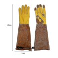 thumbnail image 5 of Guantes de poda de rosas para hombres y mujeres, guantes de jardinería extralargos y transpirables de cuero de vaca a prueba de espinas, 5 of 5