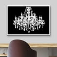 thumbnail image 3 of wall26 Framed Canvas Print Wall Art Black &amp; White Chandelier Silhouette Decorative Lights Digital Art Modern Art Chic Relax/Calm Multicolor for Living Room, Bedroom, Office - 24"x36" Wh, 3 of 5