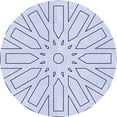 thumbnail image 1 of Ahgly Company Machine Washable Indoor Round Transitional Lavender Blue Area Rugs, 6' Round, 1 of 7