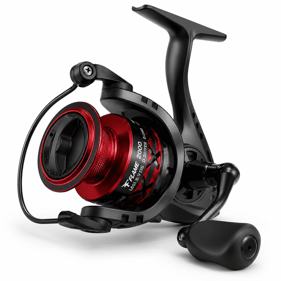 Flame Spinning Reels,Lightweight 9 1BB Ultra Smooth Spinning Fishing Reels,19.8LBs Max Drag,2000 Series,Fishing Reels Spinning