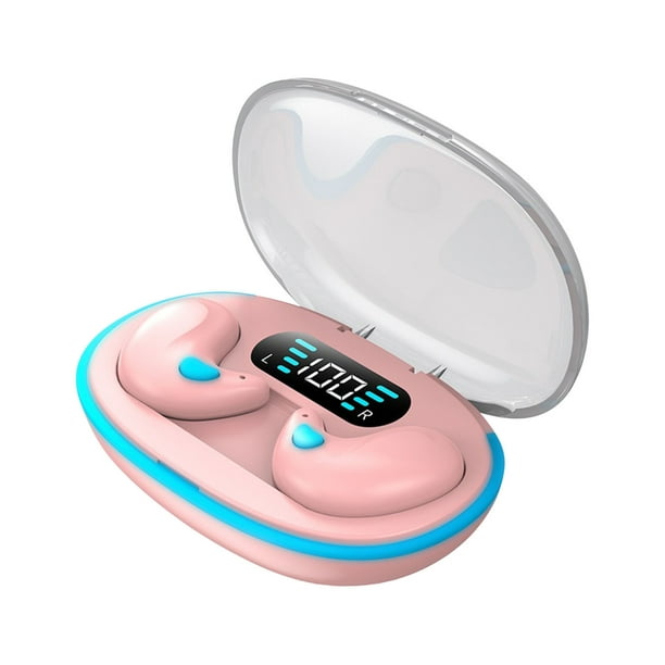 Auriculares de traducción, 144 idiomas, traducción en tiempo real de dos vías, cancelación de ruido Bluetooth, inalámbrico, interpretación simultánea, conducción ósea, pantalla digital, Rosa