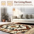 thumbnail image 2 of Flatwoven High Traffic Area Rug, Rustic Southwestern Fusion, Non Slip, Stain Resistant, Washable Area Rugs for Living Room, Bedroom(Beige, 4X6), 2 of 8