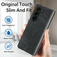 thumbnail image 3 of Feishell Geometrically Embossed Leather Phone Case for Samsung Galaxy Z Fold5 2023,Shockproof Slim Fit Durable Hard PC Lightweight Folding Anti-Scratch Protective Phone Case,Black, 3 of 7