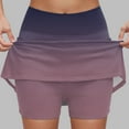 thumbnail image 2 of GEWSEY Skorts for Women with Pockets High Waist Tummy Control Women's Yoga Shorts Dressy Casual Athletic Tennis Mini Skirts Light Purple, S, 2 of 5
