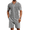 Gray, variant on COOFANDY Men's 2 Piece Short Sets Casual Button Down Shirt and Shorts Set Knit Polo Set Vintage Summer Beach Outfits