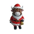 thumbnail image 7 of 1PC Highland Cow Figurines Christmas Santa Candy Cane Highland Cow Gnomes Scottish Resin Statue Calf Lovers Gifts for Xmas Home Garden Kitchen Office Tiered Tray Table Decor, 7 of 7