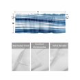 thumbnail image 4 of Valances for Windows Blue Watercolor Rod Pocket Cafe Window Treatments Valance Curtains for Kitchen Bathroom Laundry Basement Windows 54"x18", 4 of 9