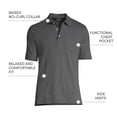 thumbnail image 4 of Lands' End Men's Premium American-Grown Supima Cotton Polo Shirt, Short Sleeve, Pocket - Big & Tall Sizes Available, 4 of 5