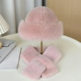 thumbnail image 2 of Eosunjian High-quality Hat Scarf Winter Fuzzy Hat Scarf Set for Women Faux Fur Collar Wrap Scarf Thickened Plush Warm for Weather Soft Comfortable Accessories, 2 of 8