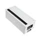 thumbnail image 3 of Pasacables rectangular para escritorio de computadora, organizador de cables, caja de gestión de cables Blanco, 3 of 9