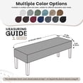 thumbnail image 5 of TAOCOCO Stretch Dining Bench Cover, Anti-Dust Long Bench Cushion Cover Washable Bench Slipcover Rectangle Table Bench Seat Protector for Bedroom, Kitchen, Hotel,Banquet - Black, 5 of 8