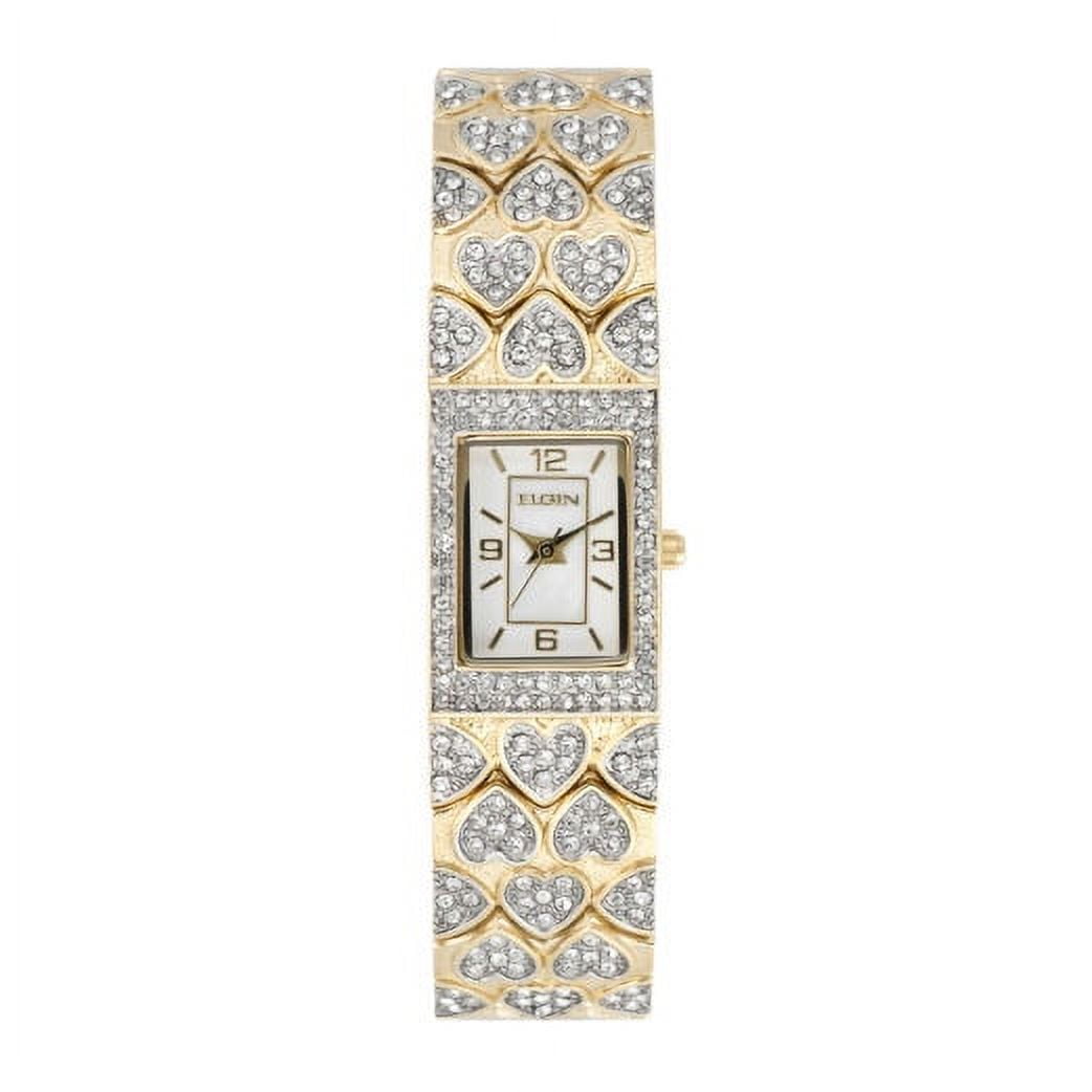 Elgin Adult Female Analog Wristwatch in Two-Tone with Oval