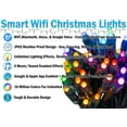 thumbnail image 2 of WiFi RGB Color Changing Smart LED Christmas Lights - Bluetooth, WiFi, Google & Apple APP Christmas Tree Lights - Changes Colors, Animation, and More - 32.8 Feet, 2 of 9