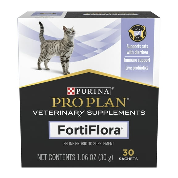 Purina Pro Plan Veterinary Supplements FortiFlora Cat Probiotic Supplements for Cats with Diarrhea, 1.06 oz.