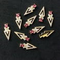 thumbnail image 4 of dianhelloya Nail Art Supplies 20Pcs Nail Rhinestones Three-dimensional Shining Hollowed Out Non-falling DIY Alloy V Shape Drop Fake Diamond Nail Art Decor Nail Supplies, 4 of 8