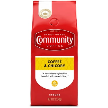 Community Coffee Coffee and Chicory Medium-Dark Roast Ground 12 oz Gable Top