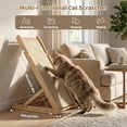 thumbnail image 2 of Sisal Cat Scratcher, 31" Wooden Cat Scratching Board with 5 Adjustable Heights, Replaceable Sisal Mat and Angled Scratch Pad for Indoor Cats, Ready to Use, No Assembly Required, 2 of 10