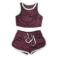 thumbnail image 4 of B91xZ Womens Sleepwear Two-Piece Sleepwear Button-Down Floral Pj Set,Coffee XL, 4 of 5