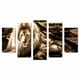 thumbnail image 1 of Cuadro Decorativo León Sepia Juego De 5 Piezas 150x80cm Ideal Para Sala Oficina Recámara Decoración Moderna, 1 of 5