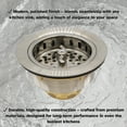 thumbnail image 6 of Westbrass 3-1/2" Wing Nut Twist Style Kitchen Drain Basket Strainer, Stainless Steel, 6 of 12
