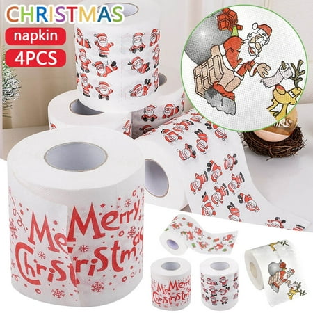 Lightning Deals of Today ZKCCNUK Christmas Roll Paper Napkin Colored Paper Creative Environmental Protection Christmas Decorations on Clearance