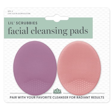S&T INC. Lil' Scrubbies Facial Cleaning Pads for All Skin Types, 2 Count