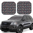 thumbnail image 6 of Kdxio Bohemian Chicken Print 2-Piece Sun Shade Front Windshield - Foldable Car Front Window Sunshades for Most Sedans SUV Truck, 6 of 6