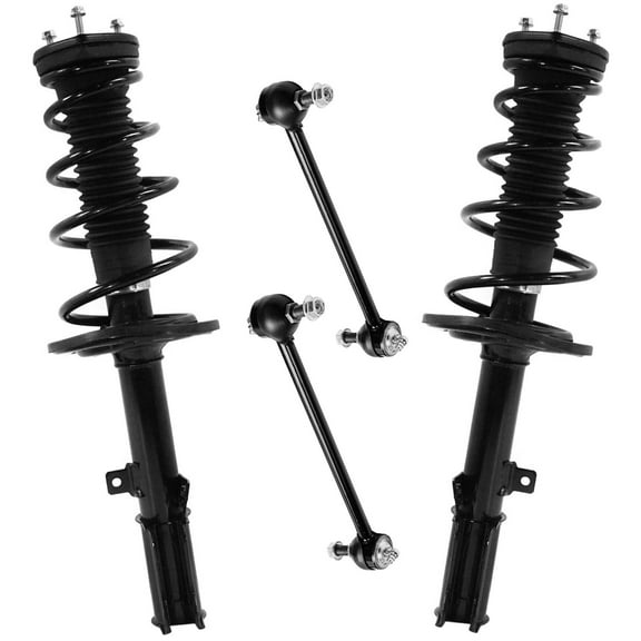 Detroit Axle - Rear Struts Sway Bars for Toyota 2006 2007 2008 Solara, 2 Struts with Coil Springs 2 Sway Bars Suspension Replacement