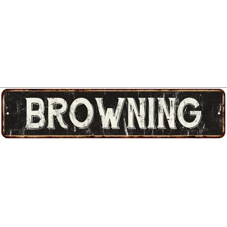 Browning Street Sign Rustic Chic Sign Home Man Cave Decor