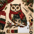 thumbnail image 4 of 1 PCS Christmas Woodland Wildlife DIY Patchwork Kit, 2026 New Beginner Friendly Layered Fabric Craft Set, Complete Pre-Cut Supplies,Christmas Home Decor, Unique Holiday Gift(Owl), 4 of 6