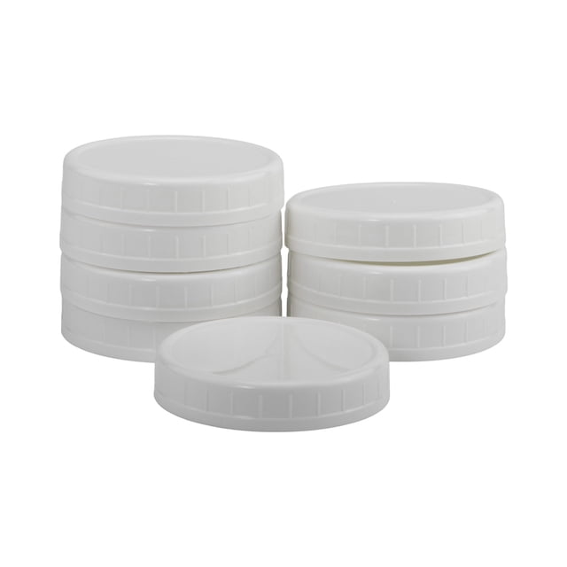 Tapas de tarro de albañil LYD paquete de 8 sin BPA color blanco
