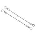 thumbnail image 1 of Unique Bargains 1.5mmx10cm Stainless Steel Lanyard Cable Eyelets Ended Wire Rope 4 Pack, 1 of 5
