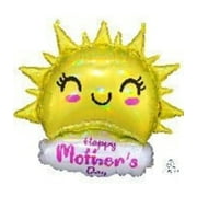 29" MOTHER'S DAY IRIDESCENT Sunshine Balloon Large Shape Foil Mylar Balloon Party Supplies Decorations Foil Mylar Balloon