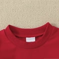 thumbnail image 7 of Linfrsh Toddler Baby Girl Clothes 1T 2T 3T 4T 5T Fall Winter Outfits Letters Prints Long Sleeve Sweatshirt + Pants Sets Red,18-24 Months, 7 of 7