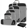 thumbnail image 1 of Compressed Packing Cubes For Travel, 6 Pieces Of Expandable Luggage Storage Bag Compressed Cubes For Packing Mesh Top And Durable Zipper (black), Aesp, 1 of 4