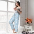 thumbnail image 4 of Uemuo Rabbit And Bird Pattern Women's Wide Leg Palazzo Lounge Pants with Pockets Light Weight Loose Comfy Casual Pajama Pants-Large, 4 of 9