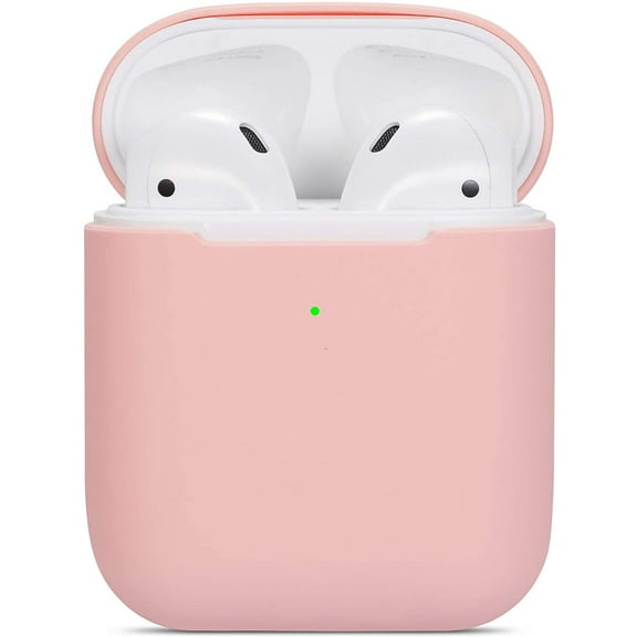 Compatible Airpods Case, Protective Ultra-Thin Soft Silicone Shockproof Non-Slip Protection Accessories Cover Case for Apple Airpods 2 & 1 Charging Case - Pink
