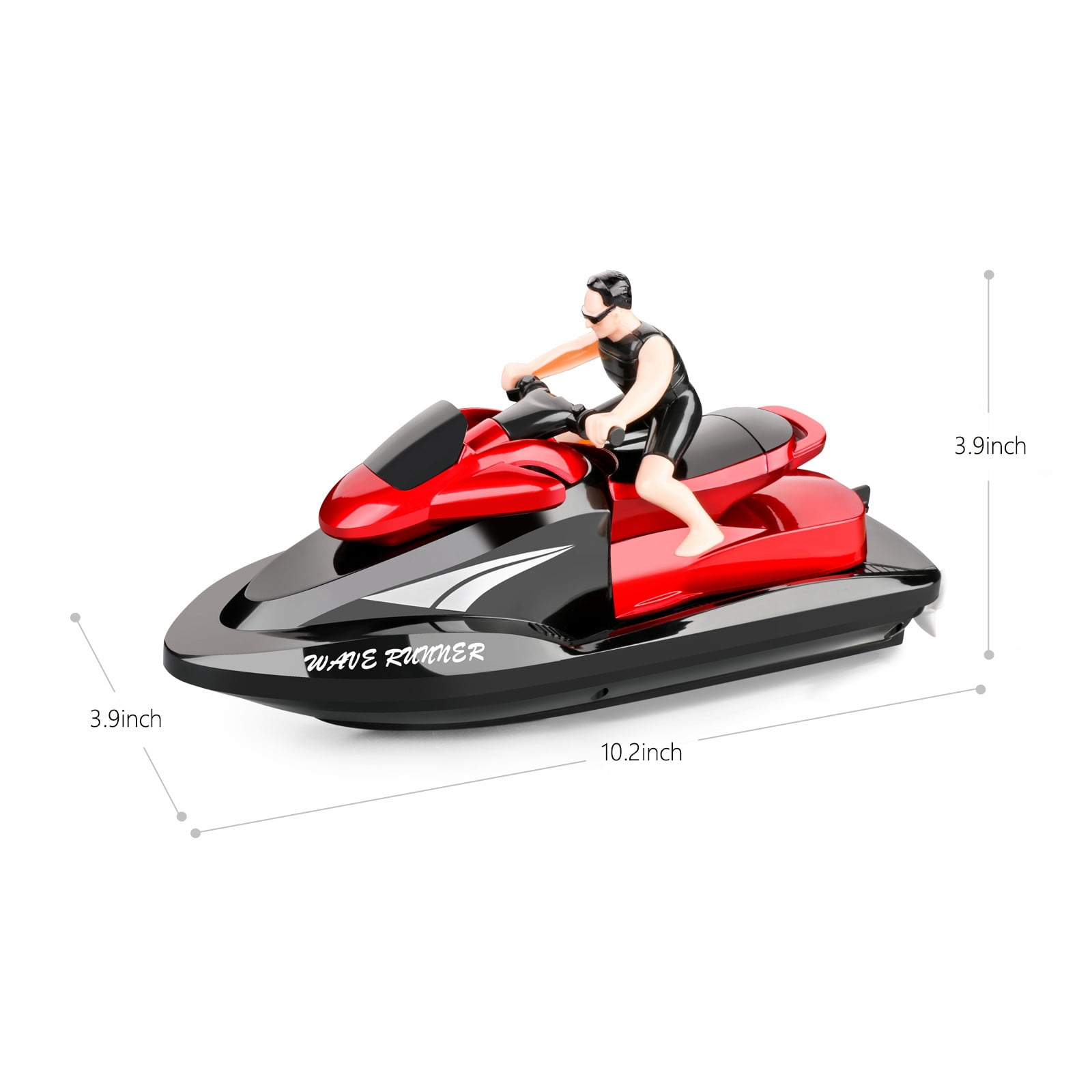 SIYTUAU Remote Control Speed Boat Water Toy 2.4G Wireless Rechargeable High Speed Racing Yacht For Pool Lake Red Plastic Marine Vehicle Red