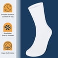 thumbnail image 3 of Crew Socks Women, 6 Pairs Extra Wide Loose Fitting Men Socks Comfortable Wide Sock, 3 of 5