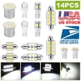 thumbnail image 3 of (14 Pcs) T10/31mm/36mm/41mm/1156 Festoon LED Light Bulb Interior Dome Map LED Lights License Plate Trunk Side Positioning Lights 6000K White, 3 of 5