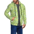 thumbnail image 3 of Zip Up Hoodies for Men - Cucumber slices Long Sleeve Comfrt Men'S Fashion Hoodies & Sweatshirts, Jackets for Men Hoodies Pullover Clothing Clothes with Pouch, 3 of 5