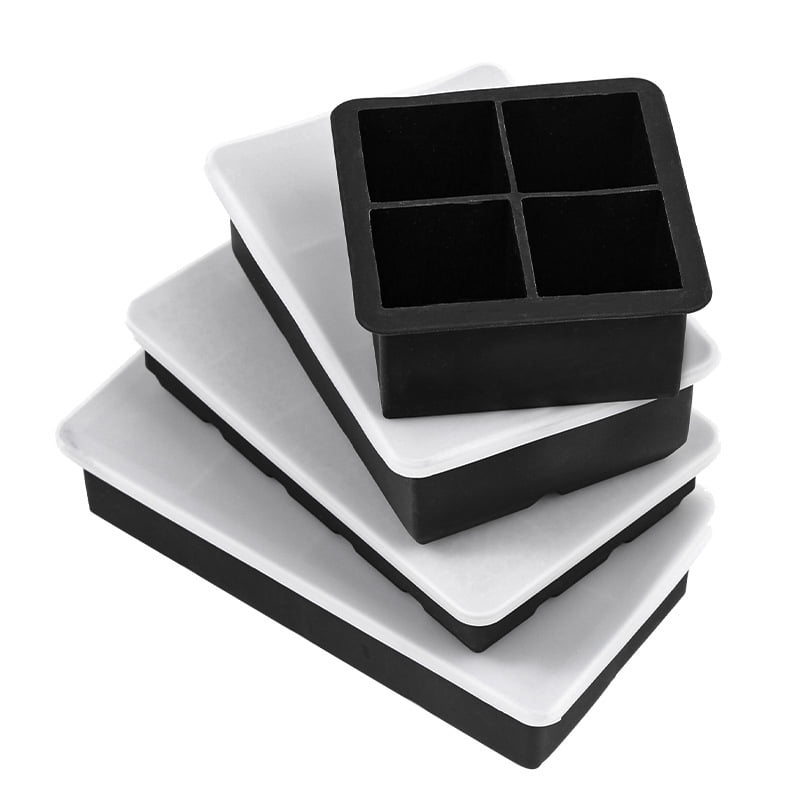 4/6/8/15Grids Silicone Ice Cube Molds Spherical Ice Molds Reusable Whiskey Ice Cube Molds Cocktail Freezer DIY Homemade Barware