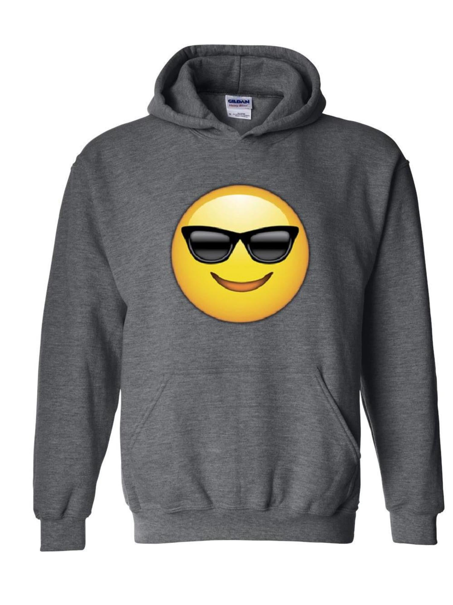 IWPF Unisex Emoji with Sunglasses Hoodie Sweatshirt