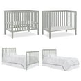 Dream On Me Edgewood 4in1 Convertible Mini Crib, Cool Grey