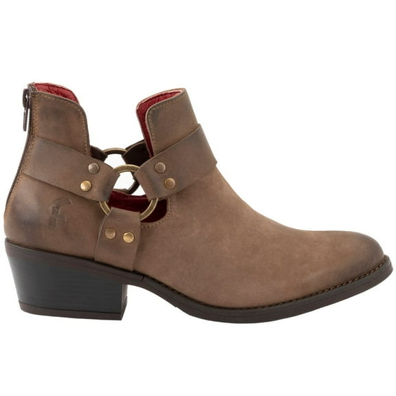 Ferrini  Womens Crush Zippered  Boots   Ankle Low Heel 1-2"